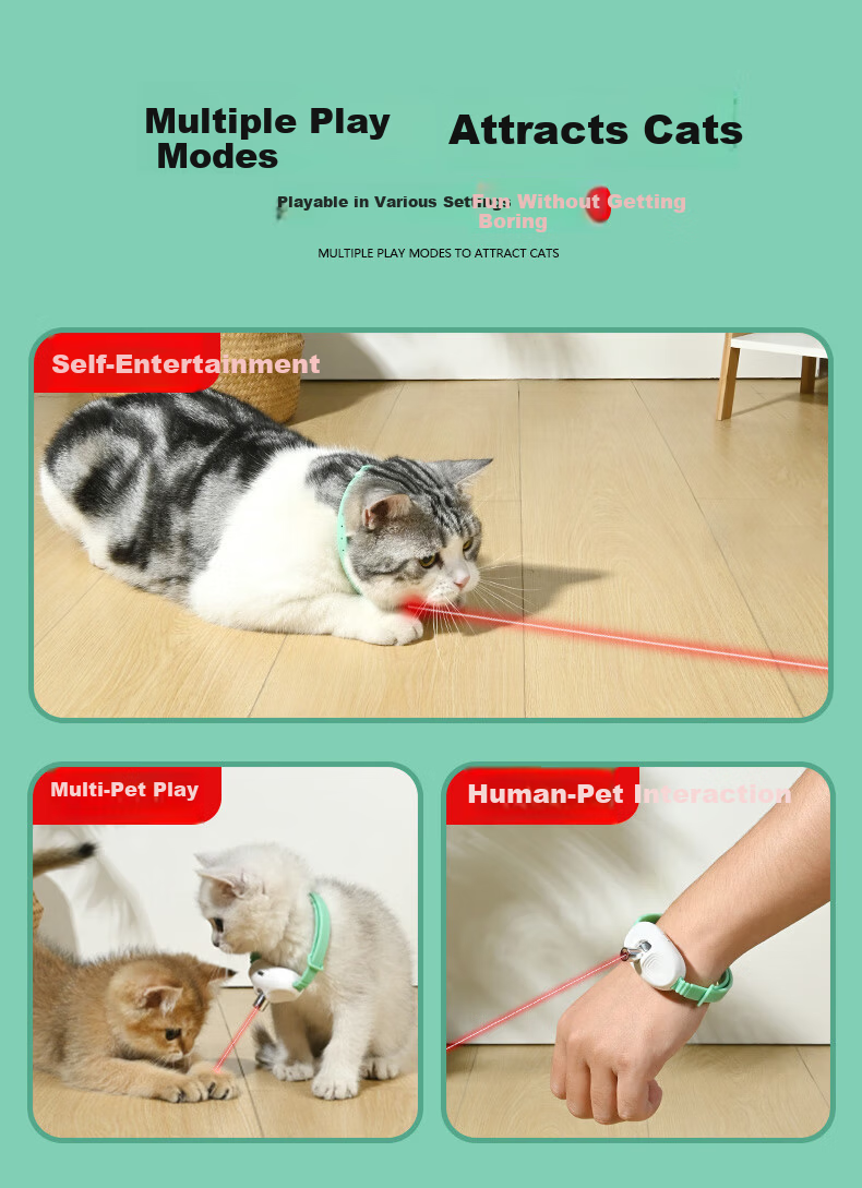 MOTIE M603 Cat Teaser Laser Pointer, Cat Toy Wand, Infrared Multi-Pattern Laser Light, Portable Self-Entertaining Cat Toy, Engineering And Industrial Special Use 5