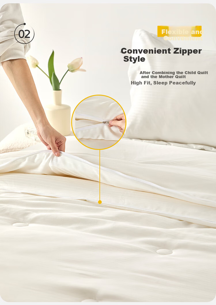 Dohia Home Textile Dual-Layer 2-in-1 Thickened Soybean Quilt Winter Comforter 10.7 lbs 230x229cm 4