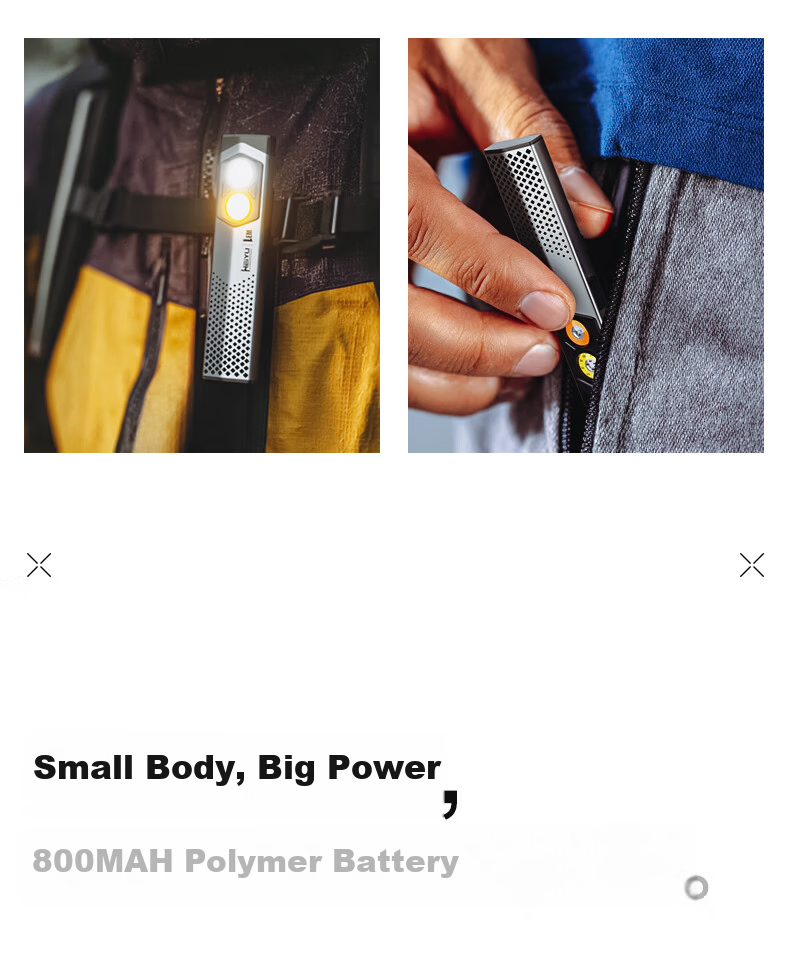 LEM High-Power Rechargeable Mini Portable Flashlight UV Light EDC Outdoor Patrol Magnetic Work Light 9