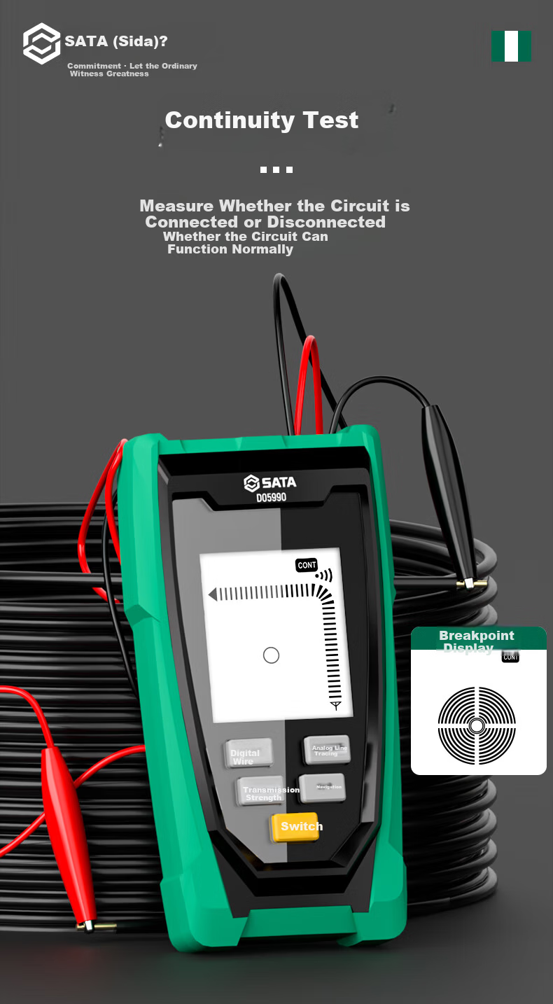 SATA Cable Wire Tracker Breakpoint Short Circuit Detector Multifunctional High Power Lithium Battery Charging Line Tester D05990 12