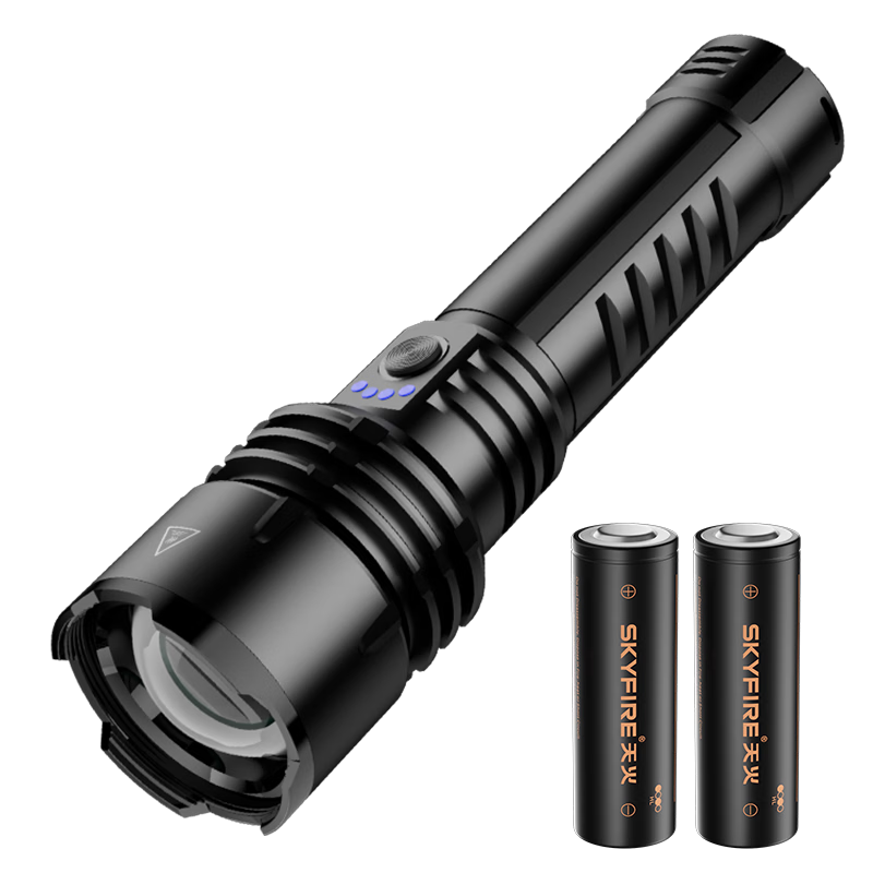 SkyFire Flashlight Canglong Second Generation Upgraded Version with Strong Light, Zoomable, Long-Range Beam, Ultra-Long Battery Life, Portable for Military And Outdoor Use