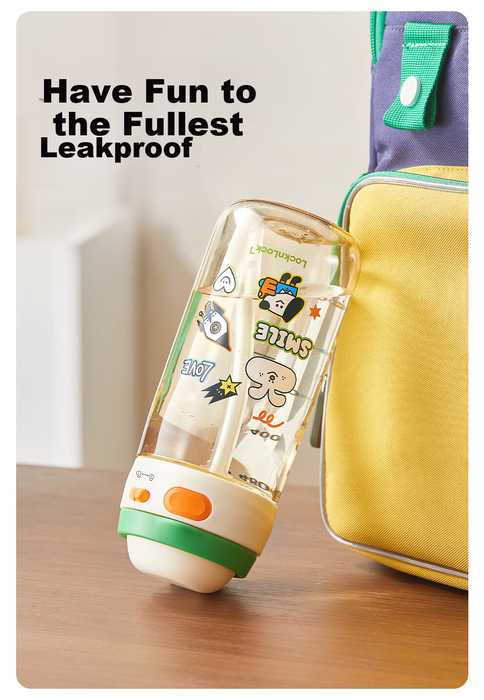 Lock&Lock Kids School Handheld Straw Cup Student Plastic Water Bottle Outdoor Portable Sports Cup PPSU Material 11