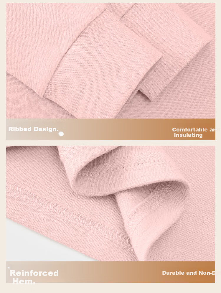HLA 【Mountain Not High】 Autumn Cotton 210g 10A Antibacterial Mite-Resistant Thin Thermal Underwear Set for Men and Women 17