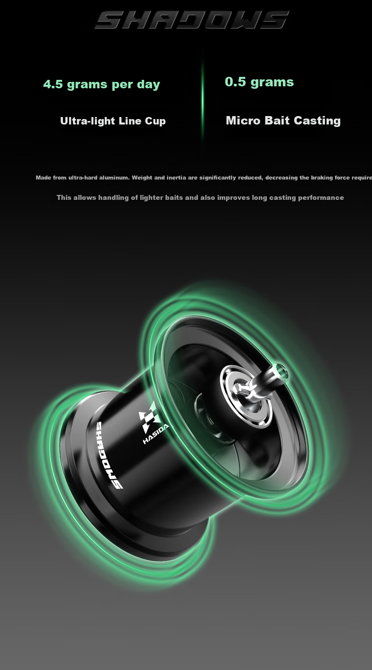 HISTAR Emerald Shadow Carbon Fiber Spinning Reel Lightweight Fishing Reel for Long Casting Lure Fishing 6