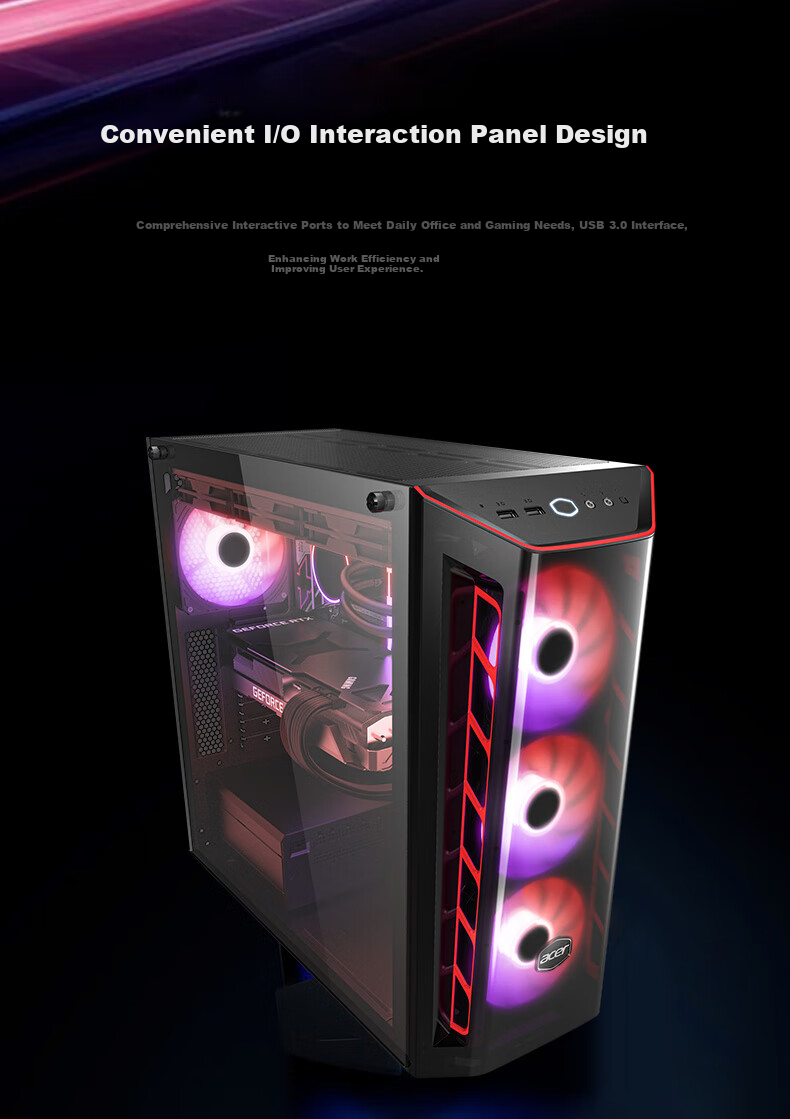 Acer Dark Knight: Dawn V7 Valorant 14th Gen Core I7 14650HX/32GB/1TB/RTX5060Ti 16G Gaming Desktop Computer 9