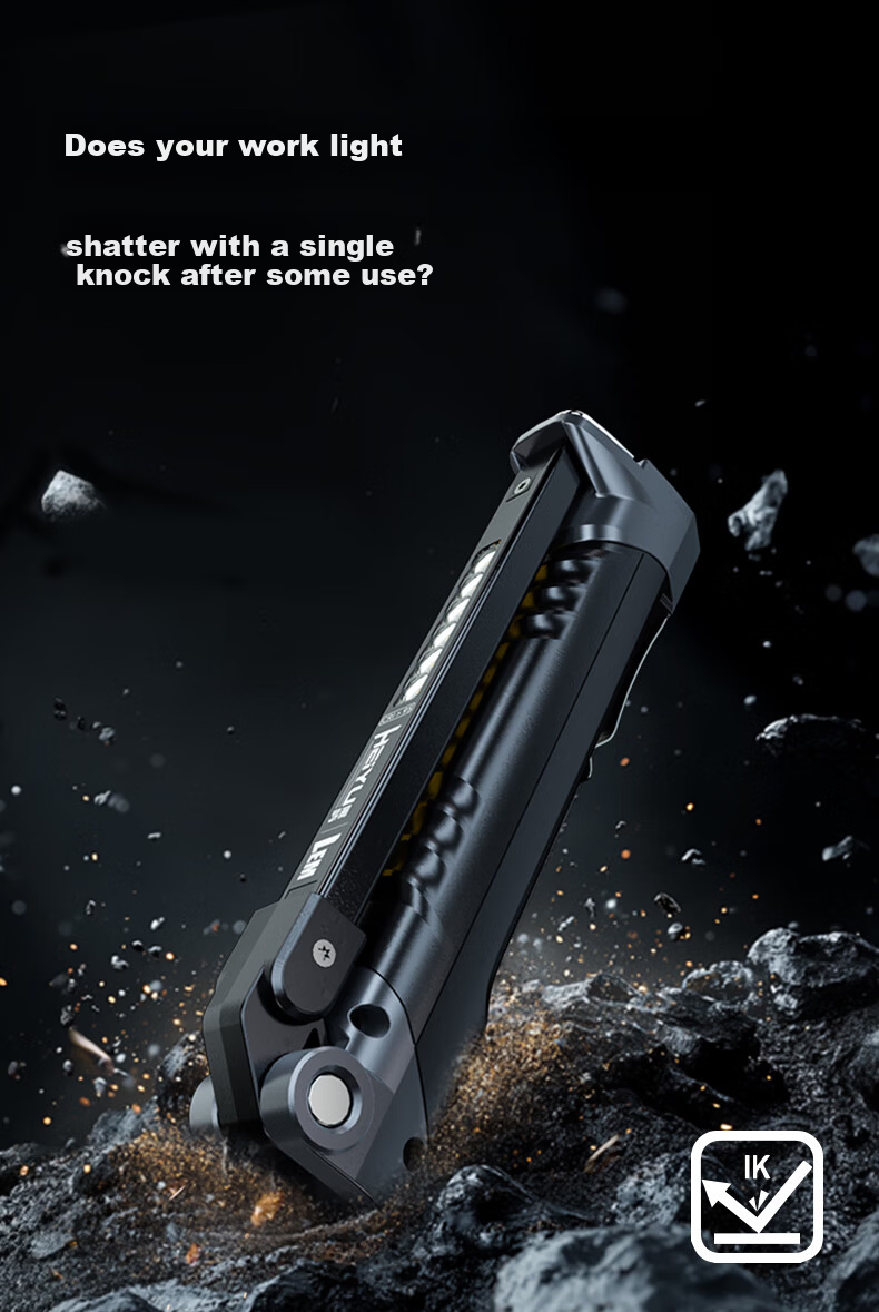 LEM Work Light Automotive Repair Magnetic Rechargeable Lithium Battery LED Folding Flashlight Super Bright Strong Light 3