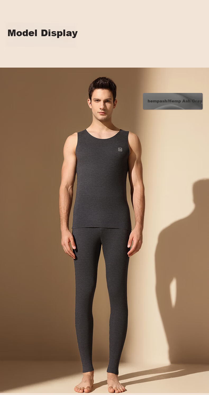 Miiow [Goose Down Tencel] 2026 New Thermal Underwear Men's German Velvet Heating Seamless Vest Autumn Winter Top 6
