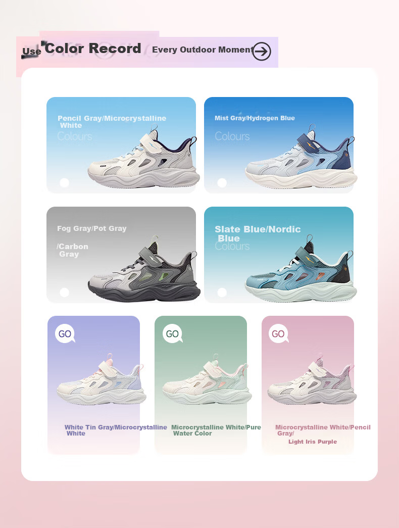 ERKE Kids Unisex Frame Shoes Children's Summer Breathable Creek Sandals Microcrystalline White/Clean Water Color Size 37 28