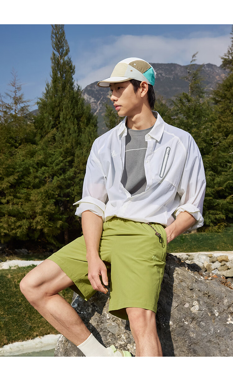 Xtep Yuyi Ice Silk Sun Protection Men's Shorts Five-Point Original Yarn Cool Outdoor Trend Quick-Dry Summer Woven Shorts 16