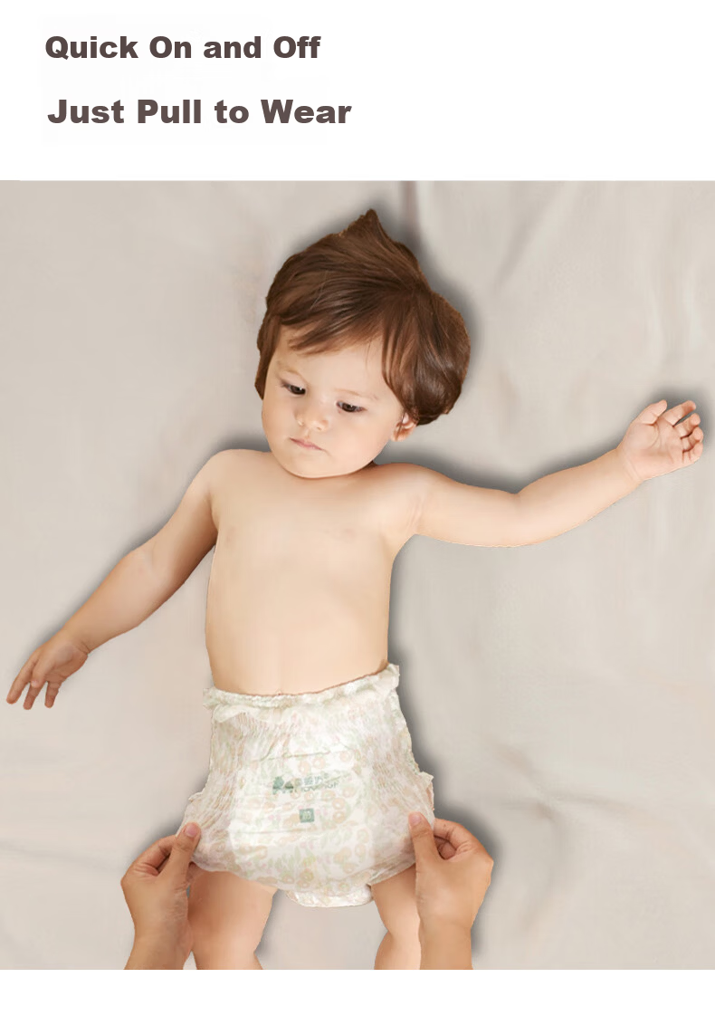 Maternity Baby Boutique Lightweight Luxury Portable Pull-Up Pants 4XL Size 24 Pieces Ultra-Thin Breathable Instant Absorption Baby Diapers 9