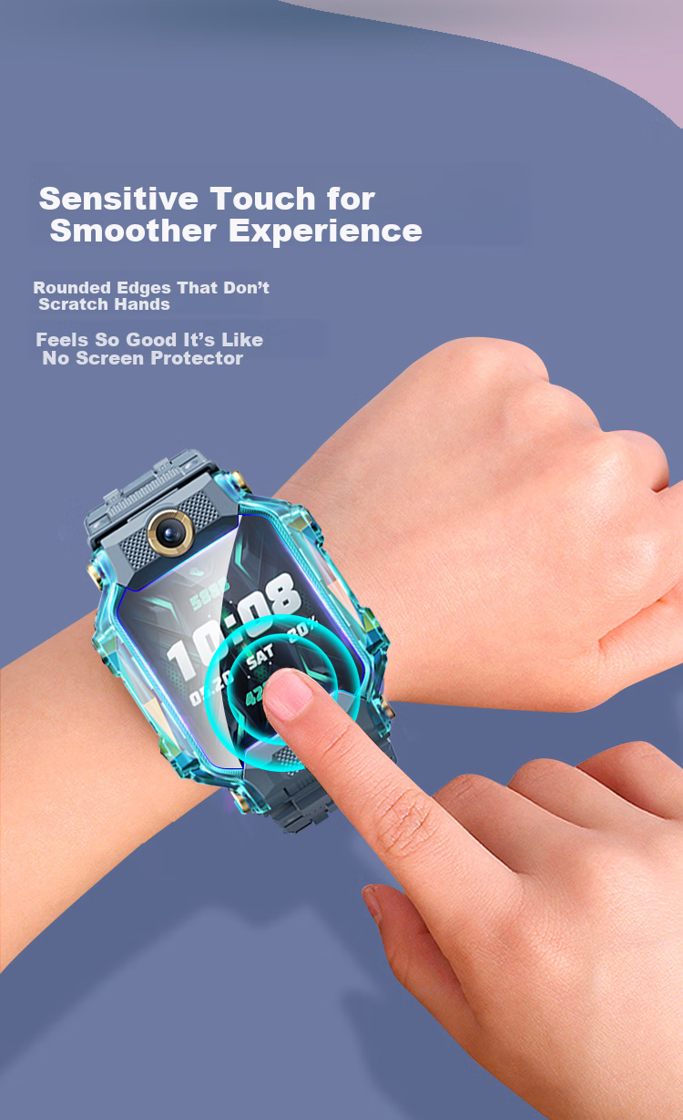 Freeson Tempered Glass Screen Protector for Xiaotiancai Kids Smartwatch Z8/Z8A/Z9, HD Scratch-Resistant Auto-Adsorption Protective Film [2-Pack] 3
