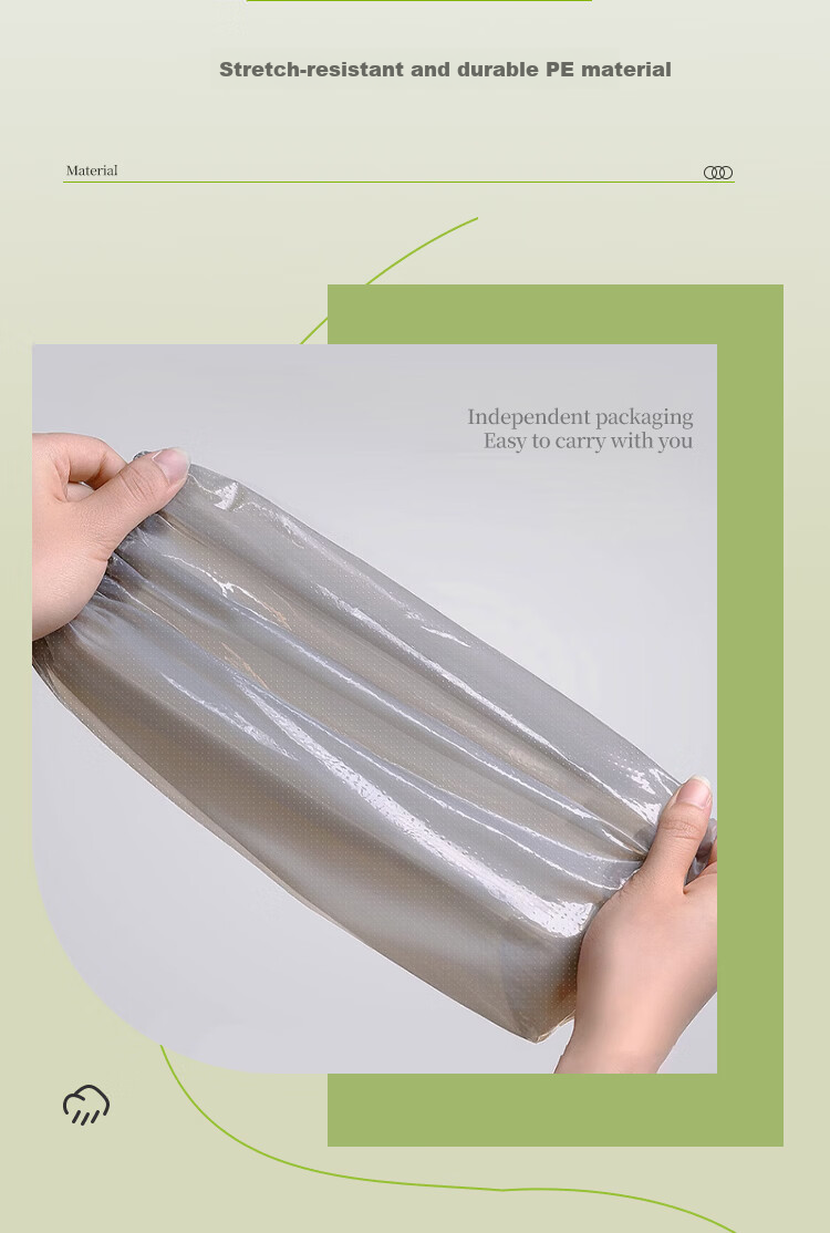 Qihaiqiu 30-Pack Brown Disposable Waterproof Thickened Anti-Wear Extended Rain Shoe Covers Adult High Tube Travel Supplies 4
