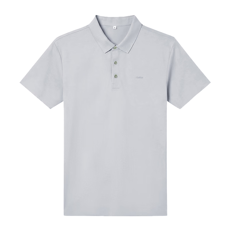Hodo Red Bean Mulberry Silk Blend Short Sleeve Polo Shirt Men Summer Cool Comfortable Breathable Cotton T-Shirt Men Collared T-Shirt