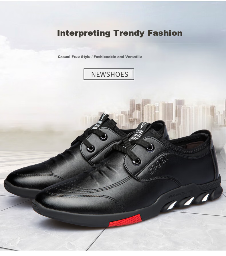MEXICAN Autumn Winter New Business Casual Men's Dress Shoes British Driving Lightweight DCR113 Black Size 39 1