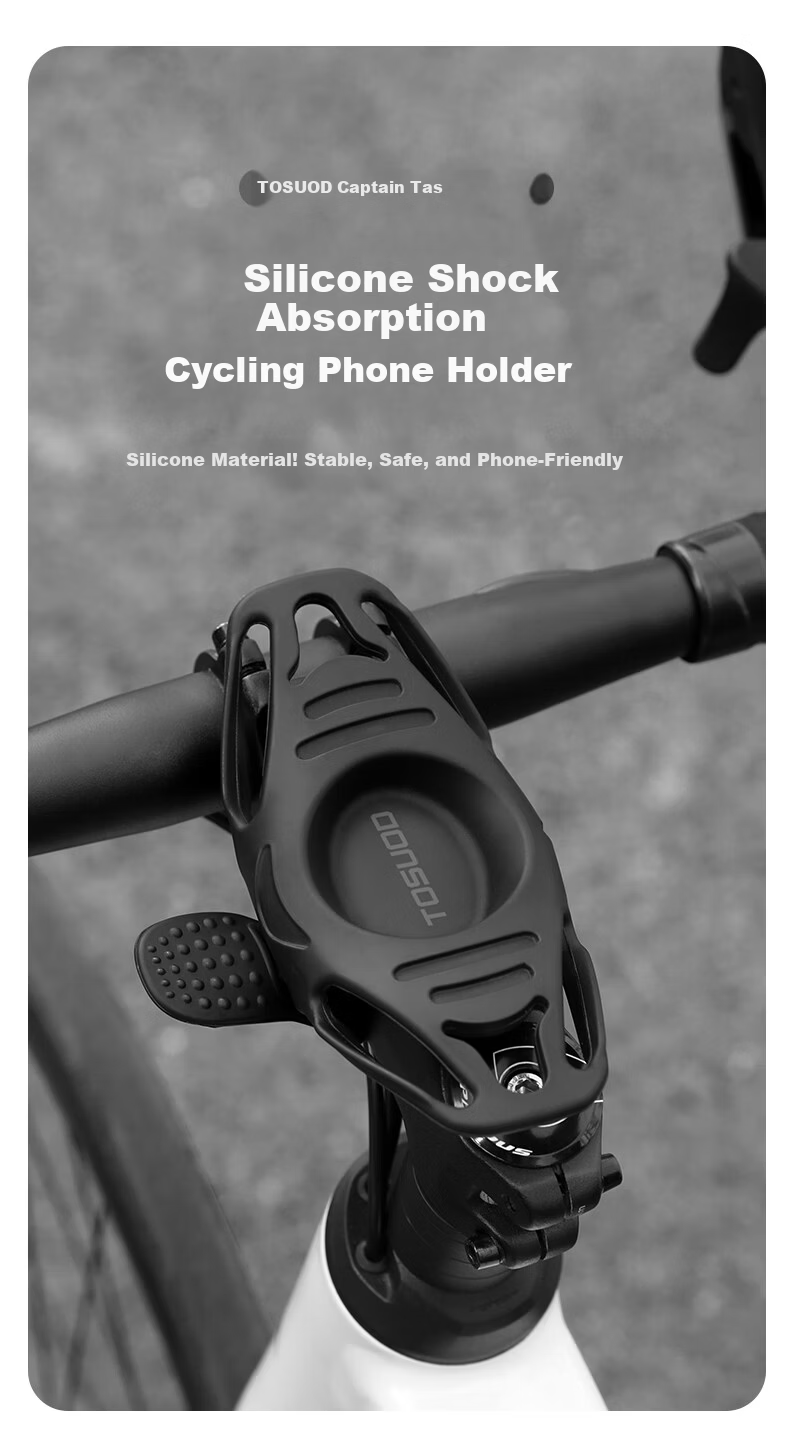 Captain Tas Silicone Phone Holder Cycling Navigation Mount Road Bike Mountain Bike Handlebar Integrated Bracket Strap Gear 1