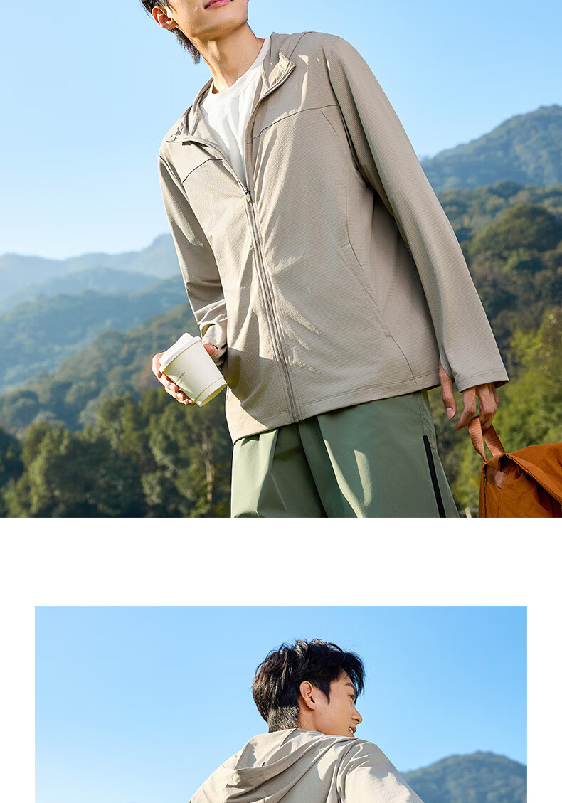 361° Men's New Sports Breathable UV Protection UPF100+ Jacket Summer 652624604D-6 115