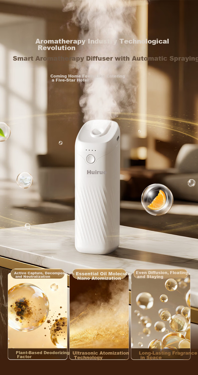 Huitai Home Aromatherapy Diffuser Long-lasting Indoor Room Fragrance Automatic Essential Oil Sprayer Girl Birthday Gift 3