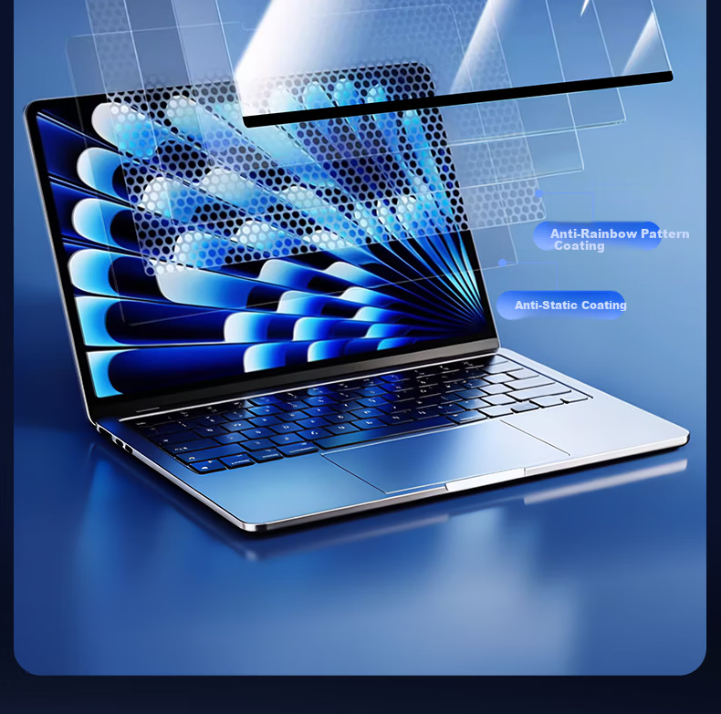 Suoying Magnetic Detachable Privacy Screen Protector for Apple MacBook Pro 13.3-inch M2/1 2022/2020 Laptop Privacy Filter Film 10