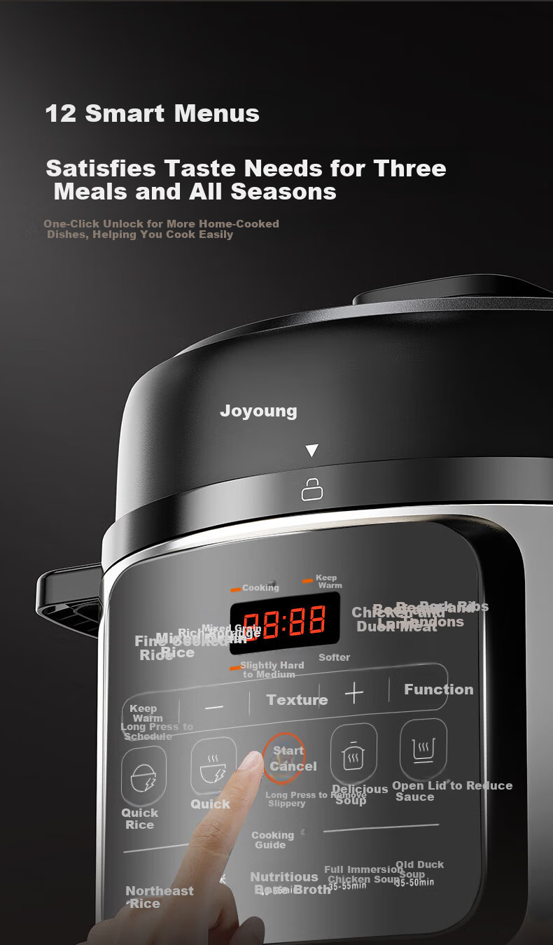 Joyoung ZMD Safe Series Electric Pressure Cooker Smart Heating Timer Dual Inner Pots 5L Y-50H85 7