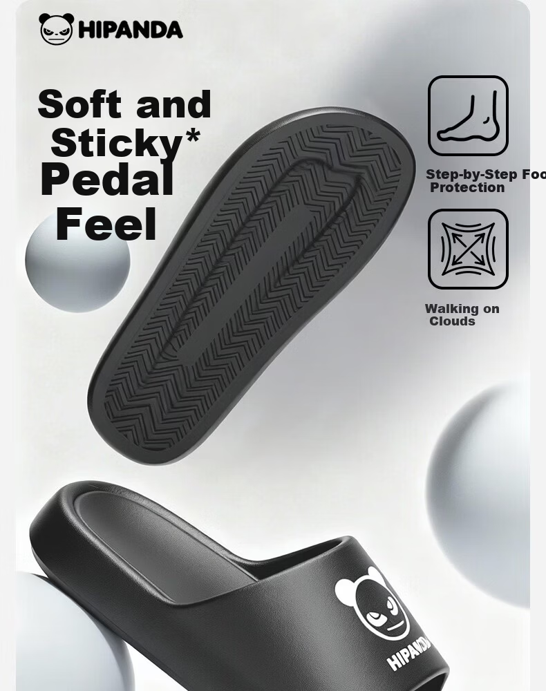 HIPANDA Home Slippers Unisex Couple Non-Slip Soft Sole Bathroom Shower Comfortable Foot Protection Cool Slippers Dark Night Black Size 40-41 5