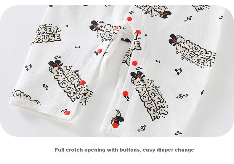 Disney 2-Piece Baby Bodysuit Set Newborn Spring Autumn A-Class Cotton Unisex Infant Romper Pajamas 10