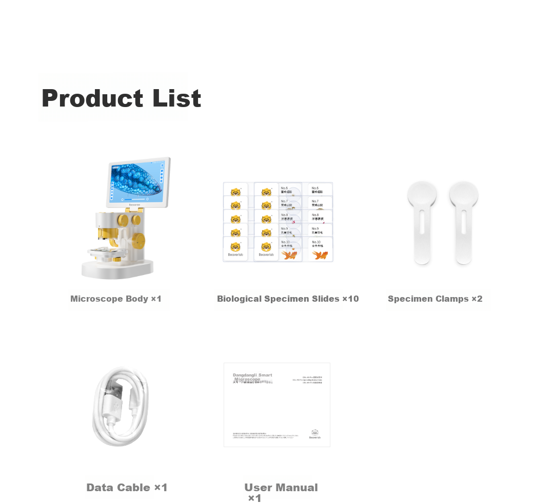 Dangdangli Smart Microscope Professional Electronic Microscope for Viewing Bacteria Biology Experiment Educational Toy Gift for Children Students 18