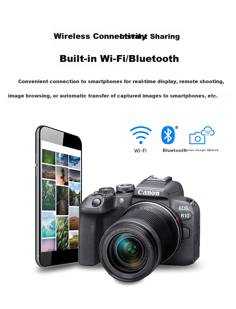 Canon R10 Entry-Level Mirrorless Camera EOS R10 APS-C Vlog 4K Video Student Travel Home Essential Kit 7