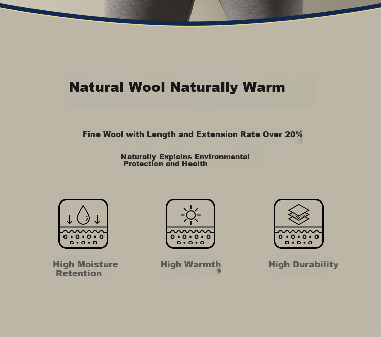 Langsha Thermal Underwear Autumn Winter Unisex Seamless Customizable Base Layer Top with Wool and Mulberry Silk 4