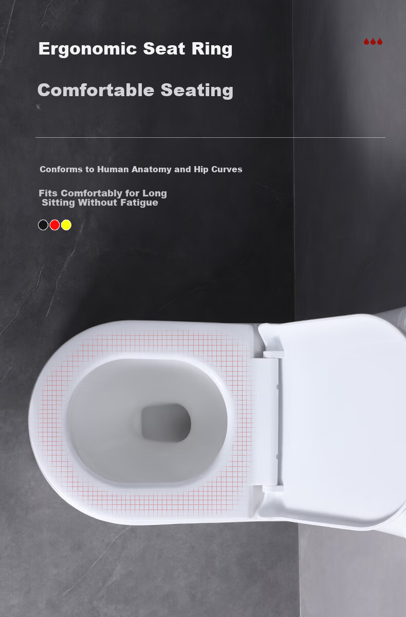 JROR [Germany] Universal V-Shaped Thickened Toilet Seat Cover Slow-Closing Pressure-Resistant Toilet Ring 13