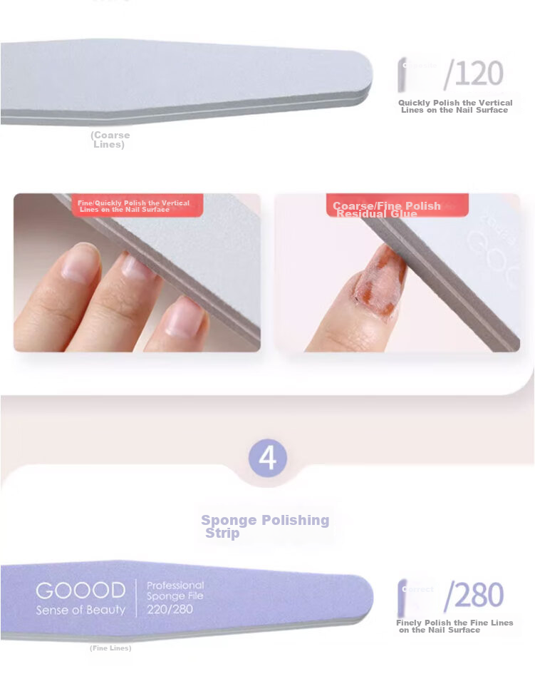 Goood Nail File, Nail Sanding Strip, Manicure File, Polishing And Grinding Strip, Specialized Sponge Rubbing Strip, Manicure Tool Set 8