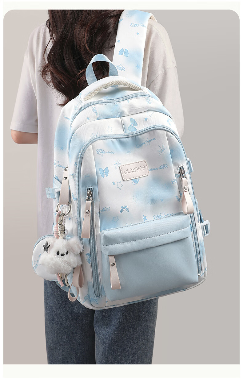 YUYULA Women's Fashion Large Capacity Backpack Lightweight High-Value School Bag for Elementary to University Students Travel Laptop Bag 4