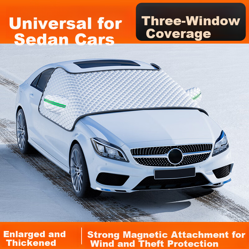 HELLOLEIBOO Car Front Windshield Snow Cover Glass Shield Snow Guard Winter Car Cover Half Cover Frost and Freeze Protection Windshield Shield