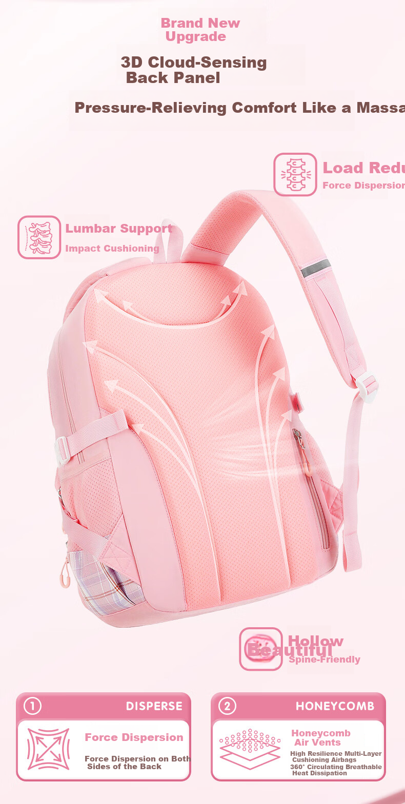COOLBABY Backpack for Elementary Students Children's Ergonomic Lightweight Boys Girls Grades 3-6-9 Middle School High-Quality Schoolbag 4