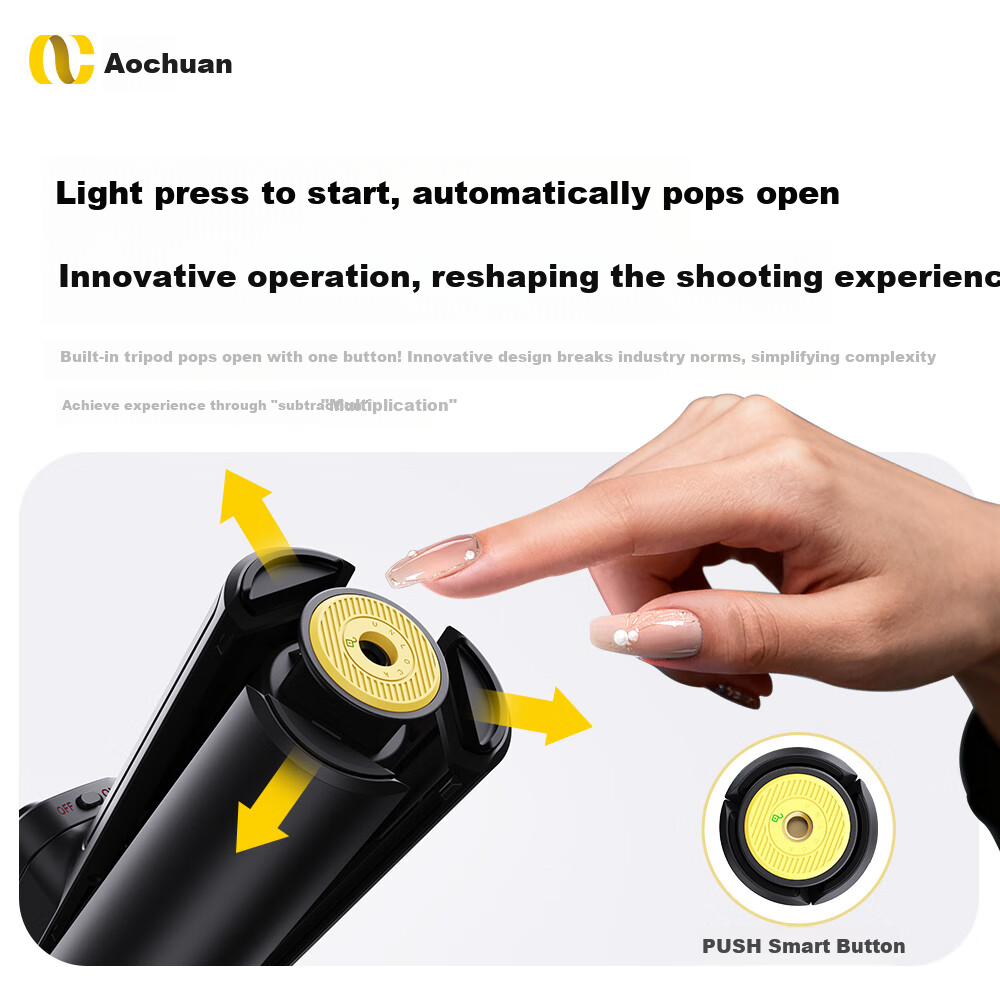 Aokawa X3 Smartphone Stabilizer AI Tracking Gimbal Selfie Stick 360° Rotation Anti-Shake Automatic AI Follow Extension Rod Face Live Dance Travel Vlog One-Key Quick Open
