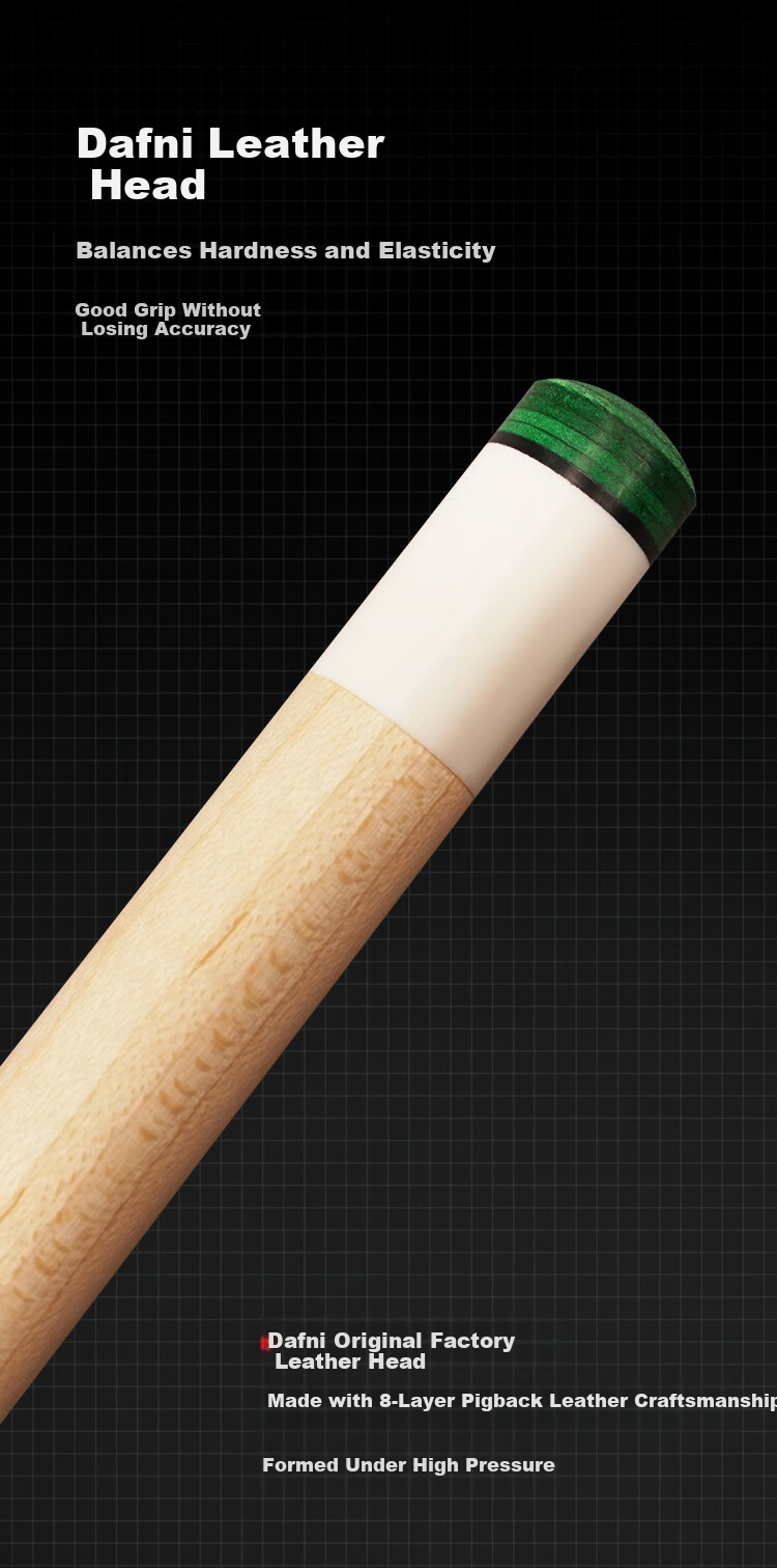 Dafuni Billiard Cue Solid Wood Rear Handle Chinese & American 8-Ball 9-Ball Detachable Large Head Cue Tuner Series ST01 11
