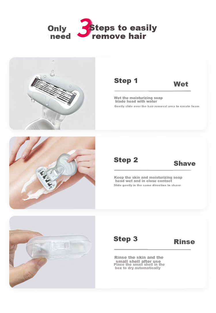 Ulike Hair Removal Partner Small Shell Razor for Lip, Face, Underarm, and Leg Hair Removal Portable Painless Private Trimming Tool 7