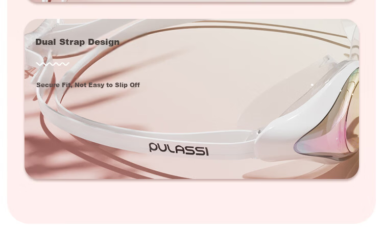 PULASSI Women's Swimming Goggles HD Waterproof Professional Racing Clear Vision Premium Colorful JD Self-operated 500 Degree 24