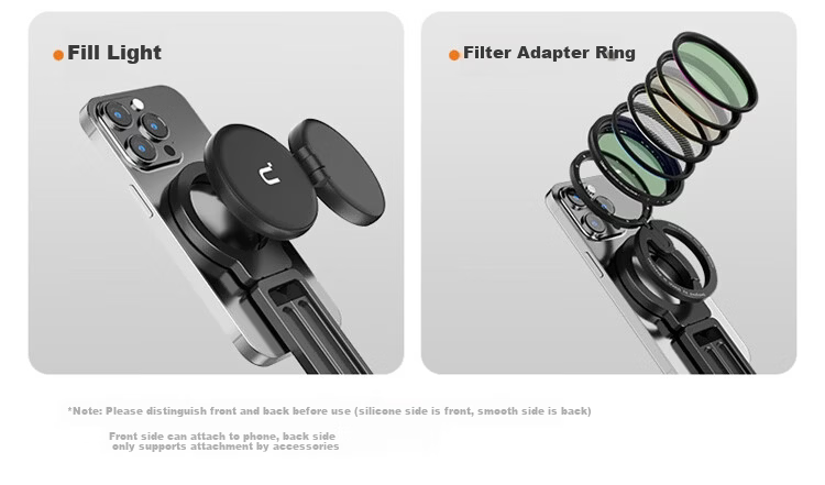 Ulanzi MA57 Carabiner Magsafe Phone Holder Portable Photography Tripod Compatible with iPhone Apple Android Desktop Selfie Stick 4