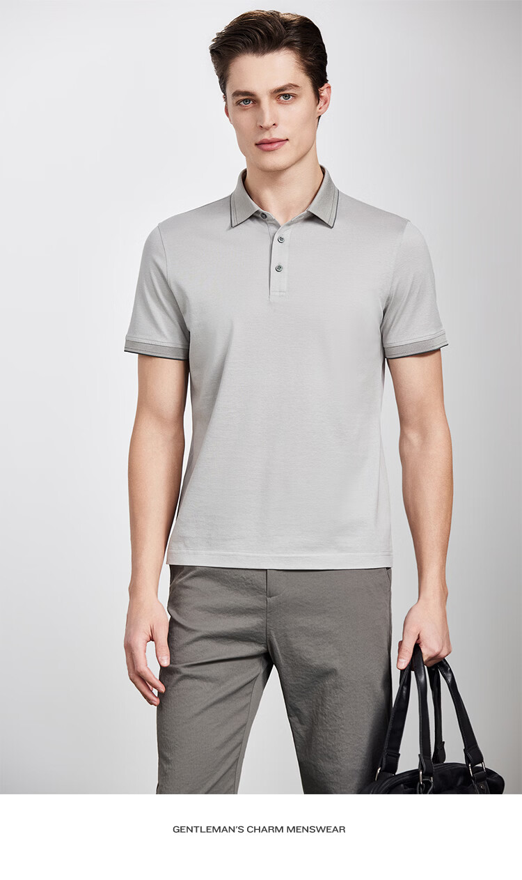 Antonio 55% Mulberry Silk Cooling Breathable High-End Short Sleeve Polo Shirt Men Summer Knitted Business Casual T-Shirt Top 39