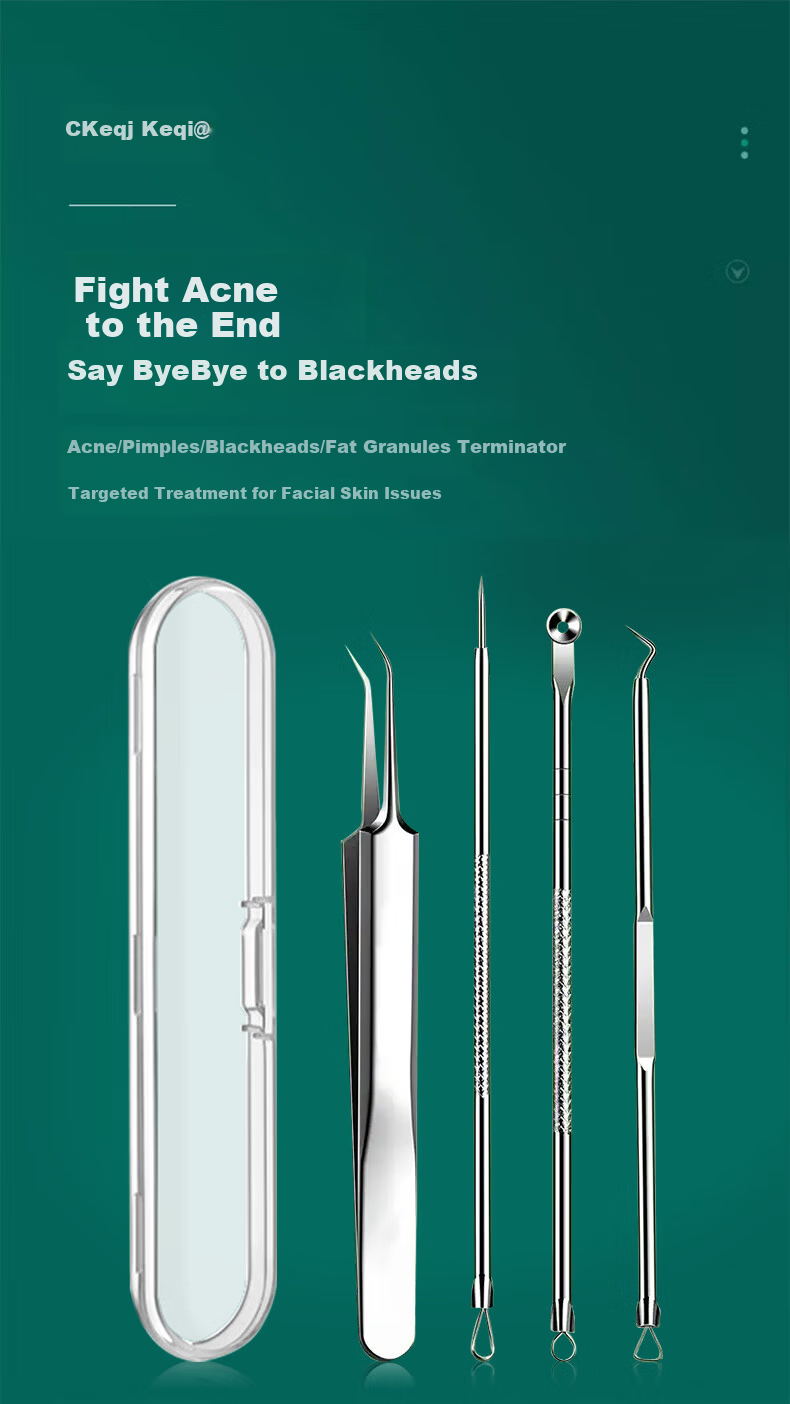 Keqi Double-Ended Blackhead and Acne Extractor Tool Set, 5 Pieces 1