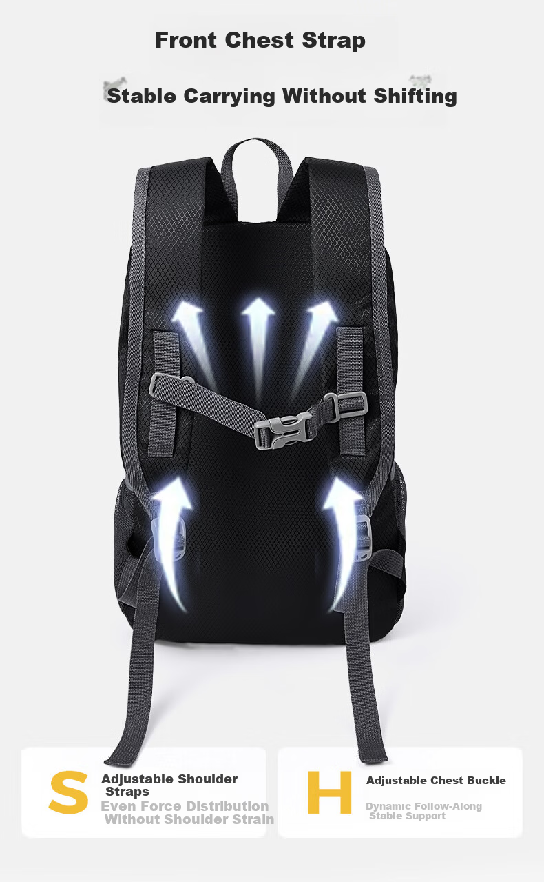 Huili Travel Backpack, Outdoor Rucksack for Women, 2026 New Model, Ultra-Light Hiking Bag, Lightweight Daypack for Mountaineering And Travel, Suitable for Both Men And Wome 5