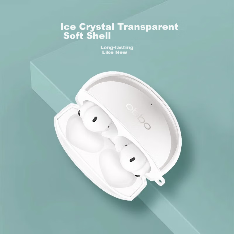 Beiyipin Protective Case for OPPO Enco Free4 Wireless Bluetooth Earphones, Full Coverage Shockproof Ultra-Thin Transparent High-Transparency Crystal Clear Charging Case Cover 8