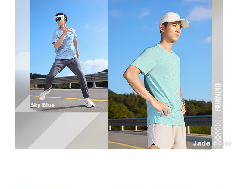 361° Men's T-Shirt Spring Summer New Sports Running Quick-Dry Loose Outdoor Reflective Short Sleeve Top 652622101-4 15