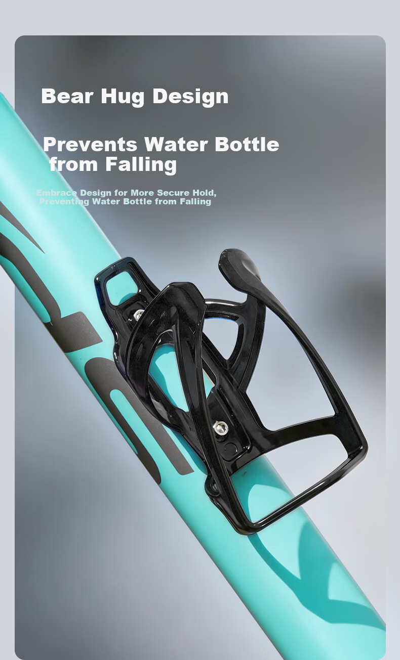 Huangchi Bicycle Water Bottle Cage Colorful Road Mountain Bike Cup Holder Cycling Mount Accessory [Black Red] 6