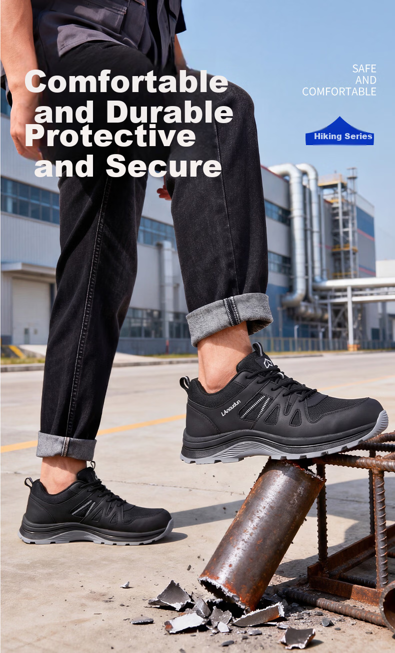 Blue Owl Shield Men's Anti-Static Labor Protection Shoes Gas Station Steel Toe Anti-Smash Puncture-Resistant Lightweight Safety Work Shoes D299A Size 40 3