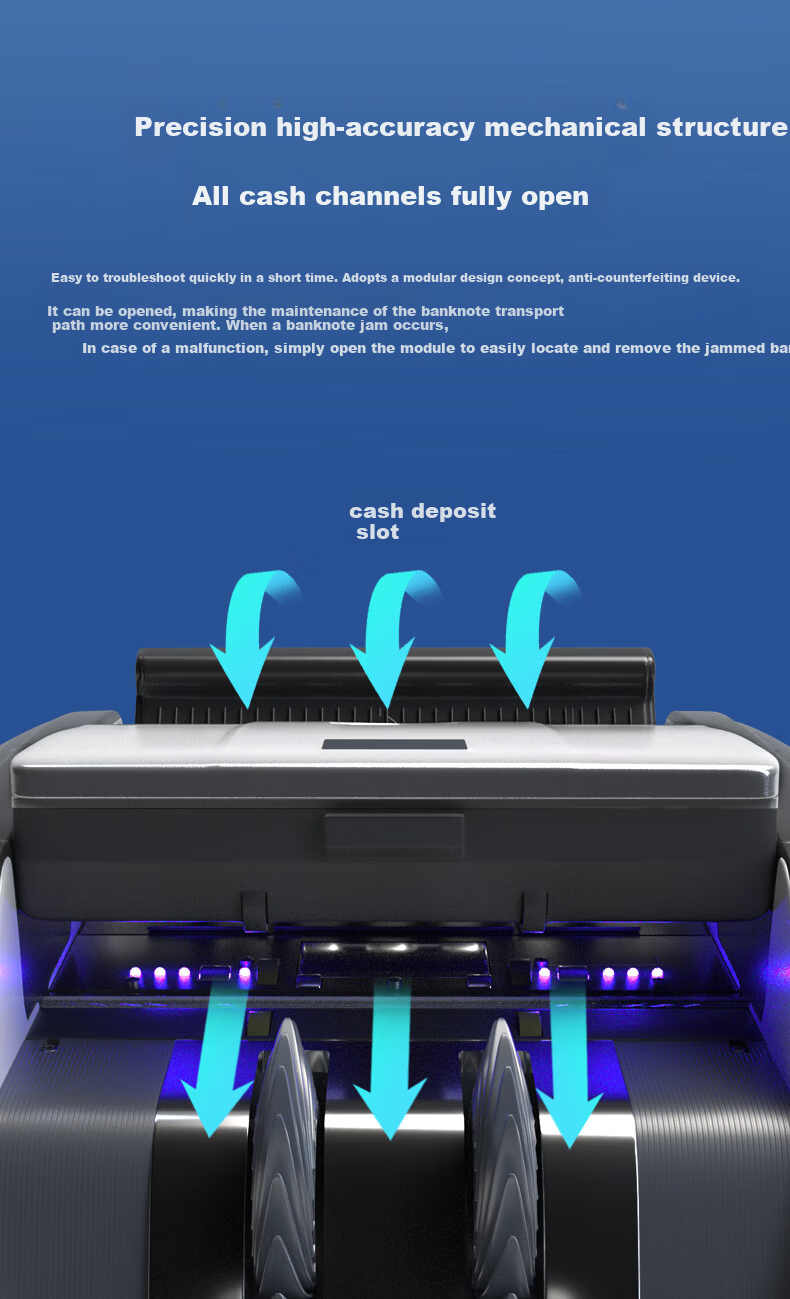 Weirong A78(B) Supports New RMB Banknote Counter, Fully Intelligent Voice-Activated Small Cash Register, Commercial And Home Use National Standard Class B Currency Verification Machine 5