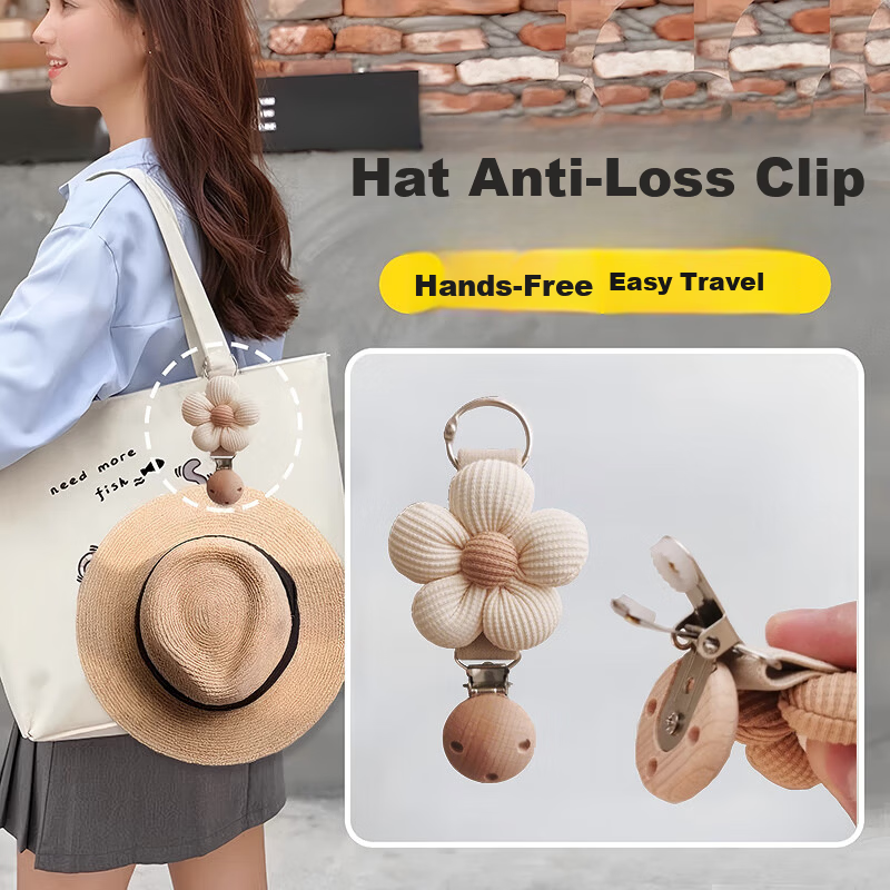Xinqin Hat Clip Travel Sun Hat Straw Hat Sunshade Gloves Anti-Lost Hanging Clip Autumn Outing Bag Buckle Backpack Hook