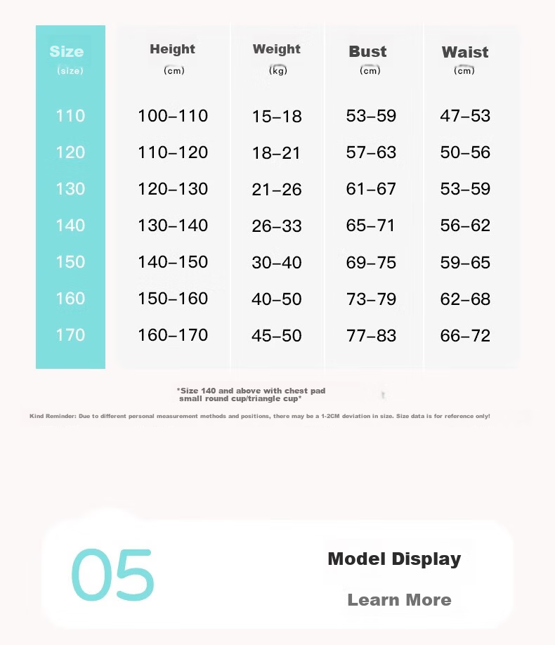 LI-NING Kids Girls One-Piece Long Sleeve Long Pants Swimsuit with Chest Pad Sun Protection Swimwear for Middle School and Older Children 10
