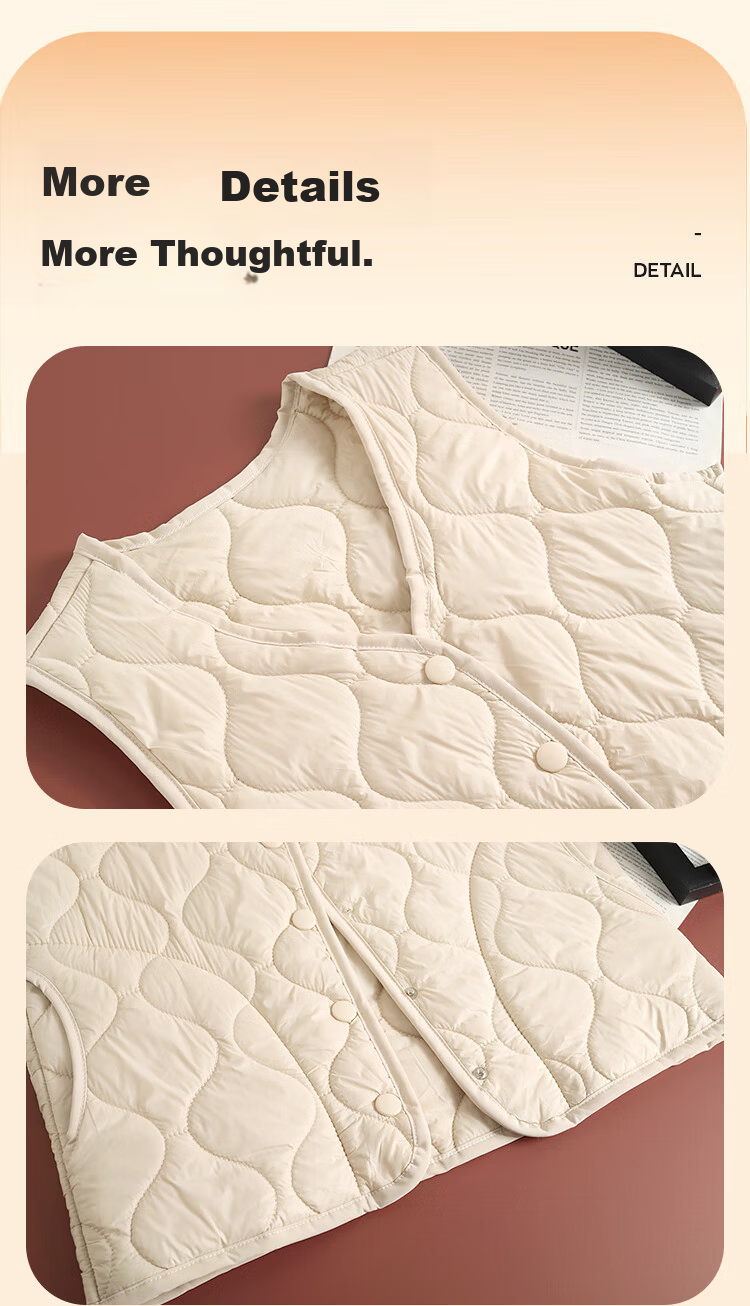 MiiOW Women's Vest 2025 New Autumn Winter Solid Color Versatile V-Neck Thickened Cashmere Warm Inner Vest Coat 10