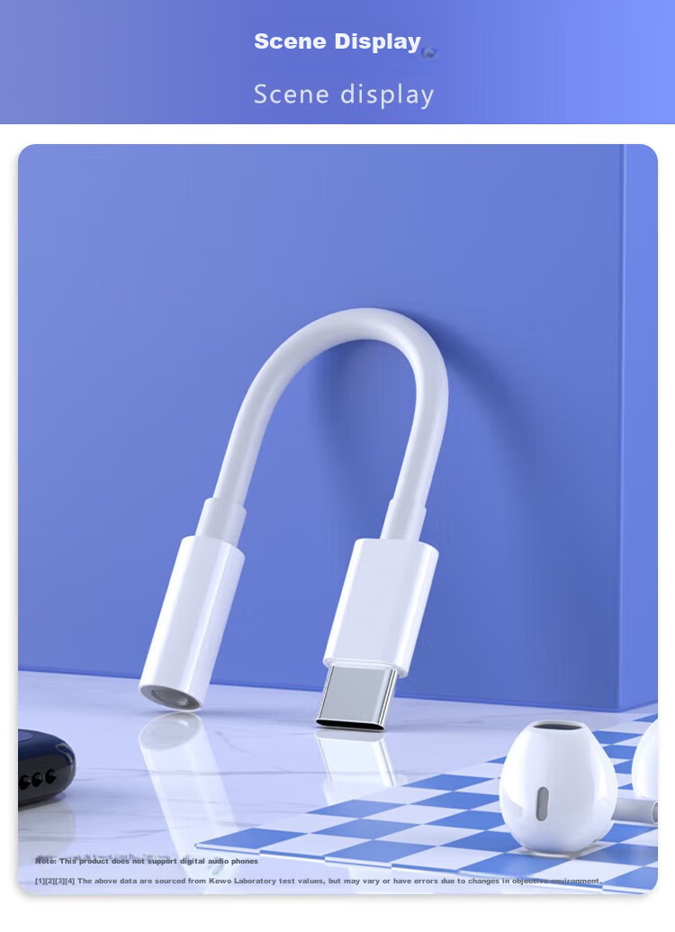 KOVOL Type-C to 3.5mm Headphone Adapter USB-C Audio Converter with DAC Chip Compatible with Apple iPhone 17/16, Huawei, Honor, Xiaomi Smartphones 6